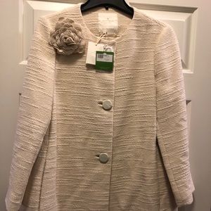 Kate Spade ivory coat size 12